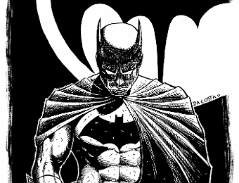 Batman encrage 1000px - SD Voilà la trinité DC comics achevée, après Superman et Wonder-Woman voici Batman. C'est mon encrage le plus personnel et le plus travaillé pour donner un côté...